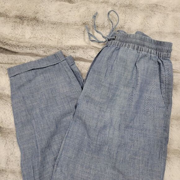 J. Crew Chambray drawstring pant, size 4 - Picture 5 of 10